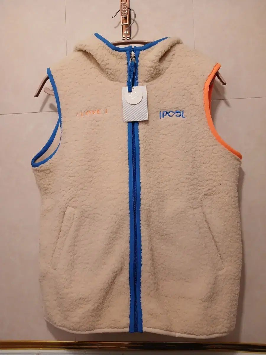 アイラブジェイ キッズ フリース フード ベスト L 6歳 7歳 サイズ