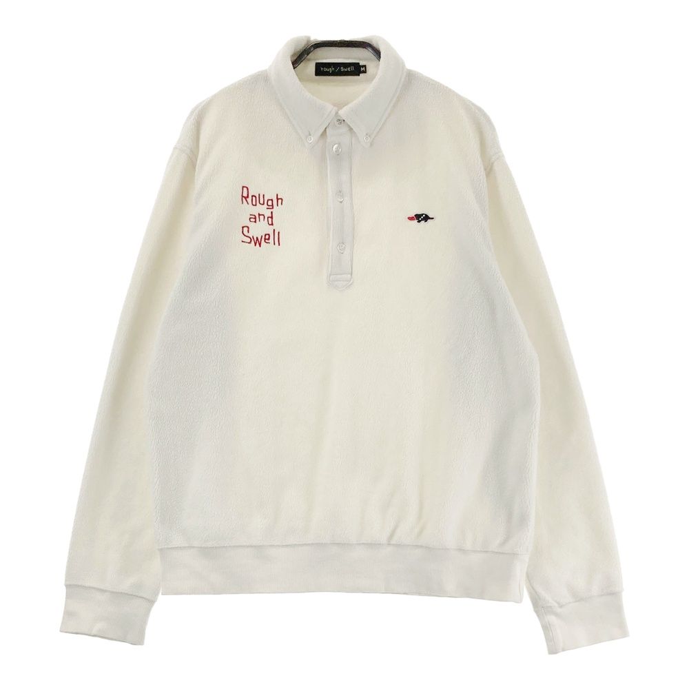 サイズ：M ROUGH&SWELL ラフアンドスウェル 長袖ポロシャツ フリース