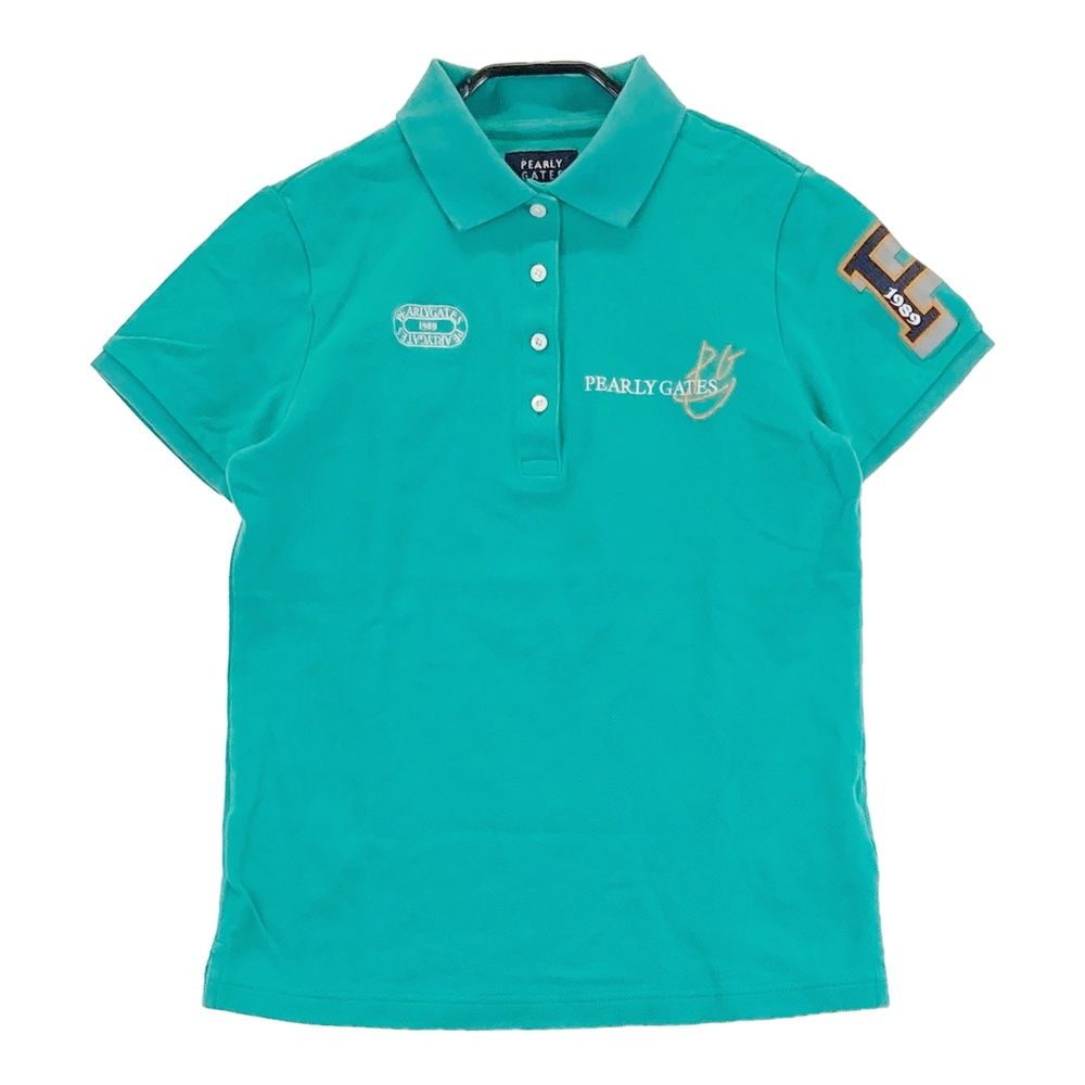 サイズ 1 PEARLY GATES パーリーゲイツ 半袖ポロシャツ グリーン系 ゴルフウェア レディース ストスト