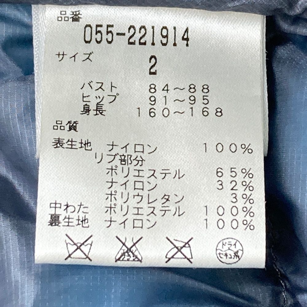 サイズ：2 PEARLY GATES パーリーゲイツ 半袖 中綿ジャケット ネイビー