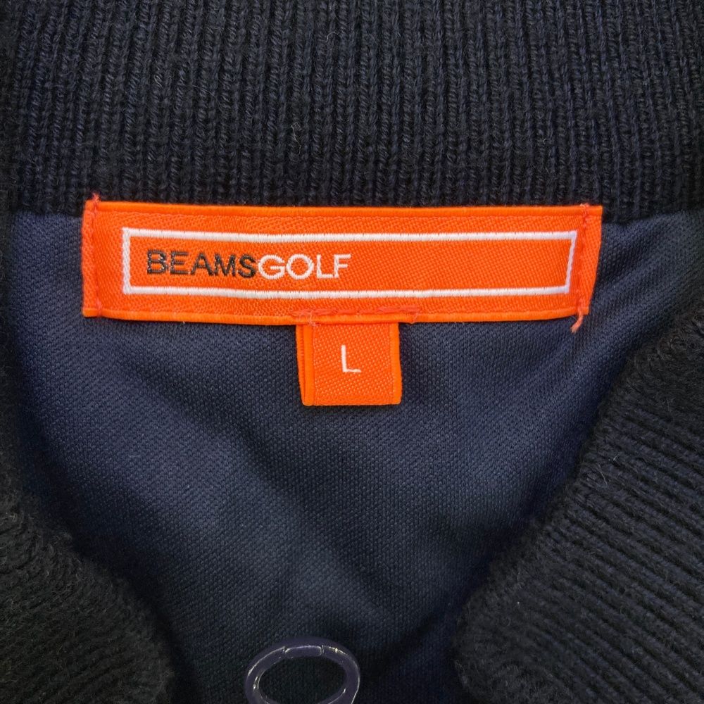 サイズ：L BEAMS GOLF ビームスゴルフ 中綿切替 ニットベスト ネイビー