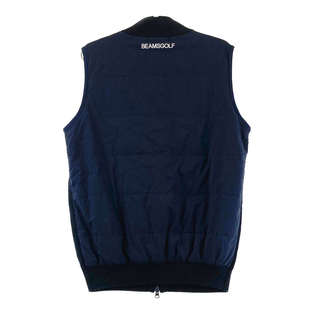 サイズ：L BEAMS GOLF ビームスゴルフ 中綿切替 ニットベスト ネイビー