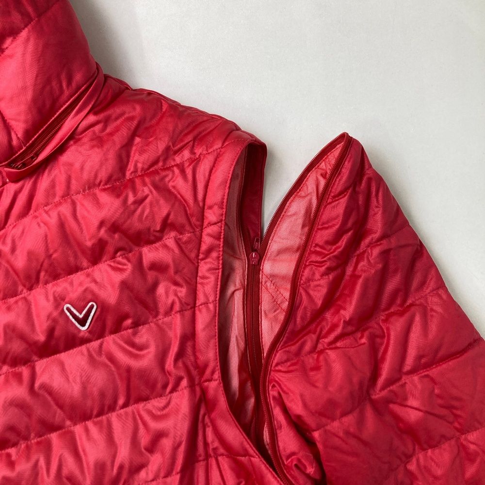 サイズ：L CALLAWAY キャロウェイ 4WAY ダウンジャケット レッド系