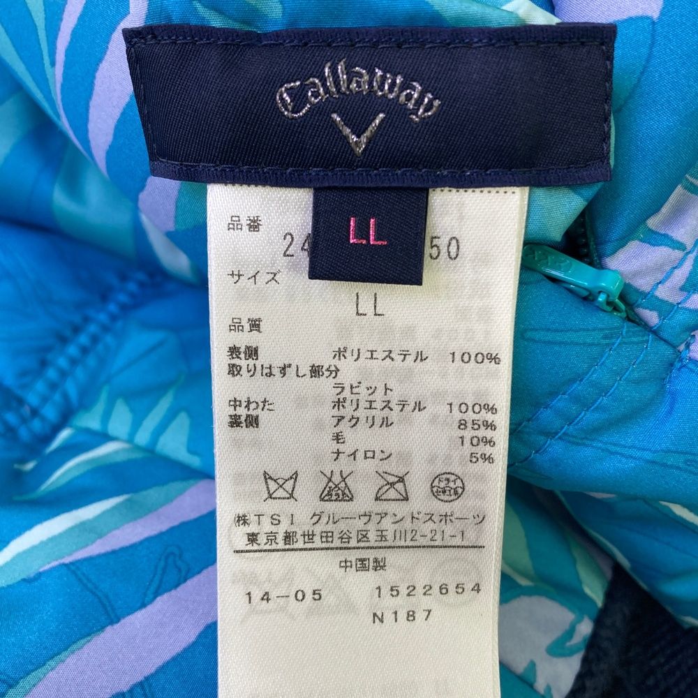 サイズ：LL CALLAWAY キャロウェイ リバーシブル 2way 中綿ベスト 総柄