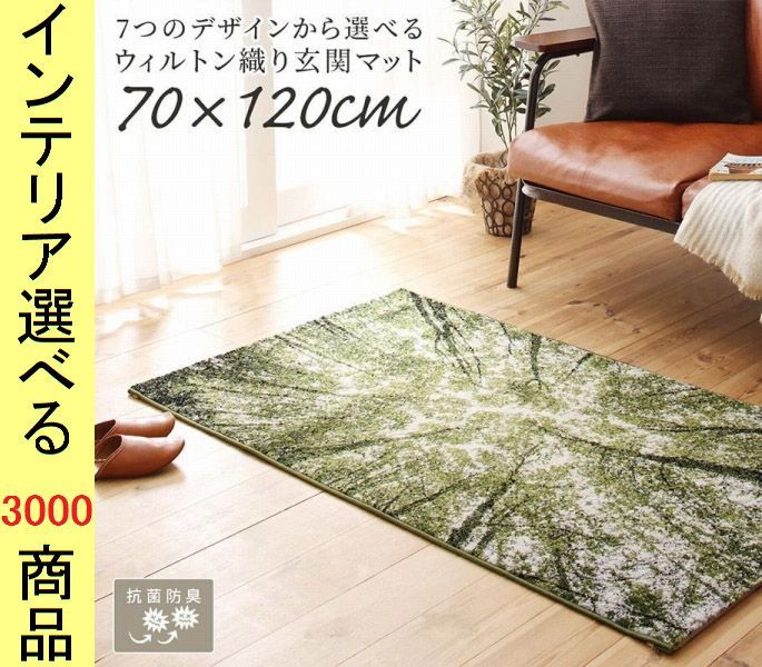 玄関マット ウィルトン織り 70×120×0.9cm ポリプロピレン 文明柄 四角形 トルコ製 カラフル色 YC8500046524 7,519円