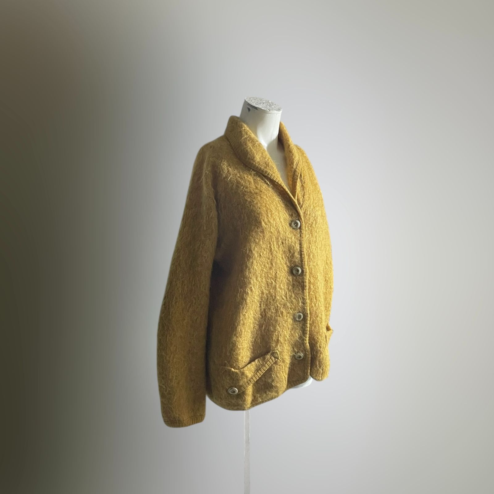 ヨーロッパ 80s 70s Vintage モヘア カーディガン セーター ニット