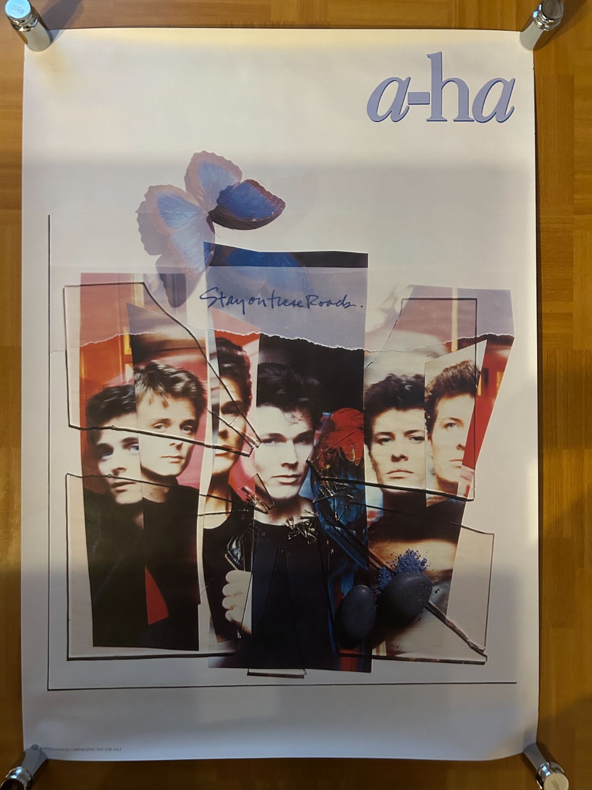 a ha アーハ Stay on These Roads 1988年 アルバム プロモーション用ポスター B 2 JIS サイズ 515 x 728 mm