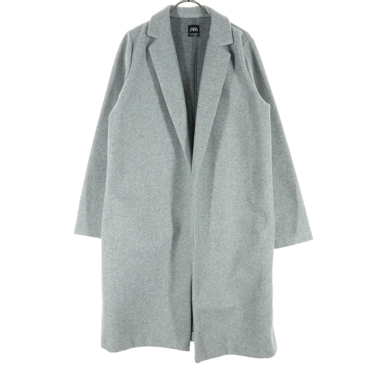 美品 ZARA ザラ 長袖 ロングコート L グレー レディース 古着 - メルカリ