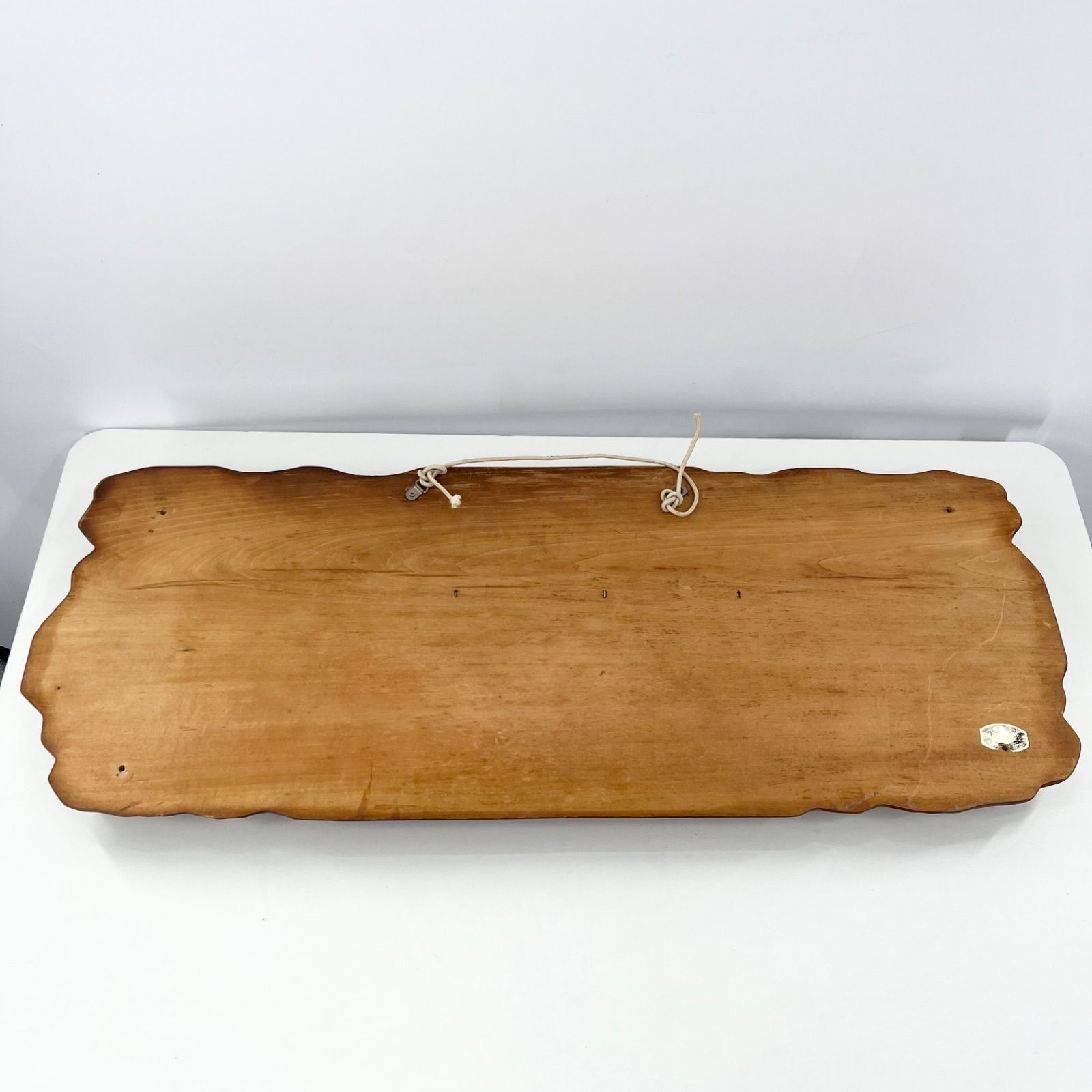  北海木工芸社 木彫り 魚 壁掛け 木製 レリーフ 北海道 民芸 工芸品 大型 約70cm 鉛筆立て 置物 インテリア小物