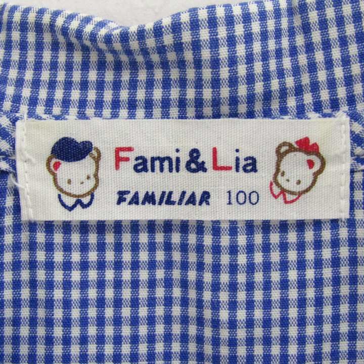 ファミリア 長袖シャツ トップス スモック チェック柄 ファミ＆リア