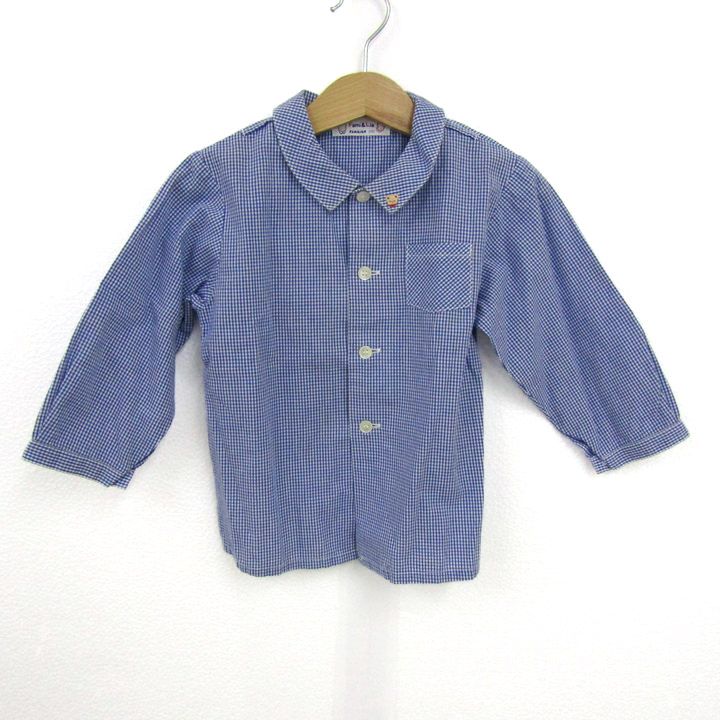 ファミリア 長袖シャツ トップス スモック チェック柄 ファミ＆リア