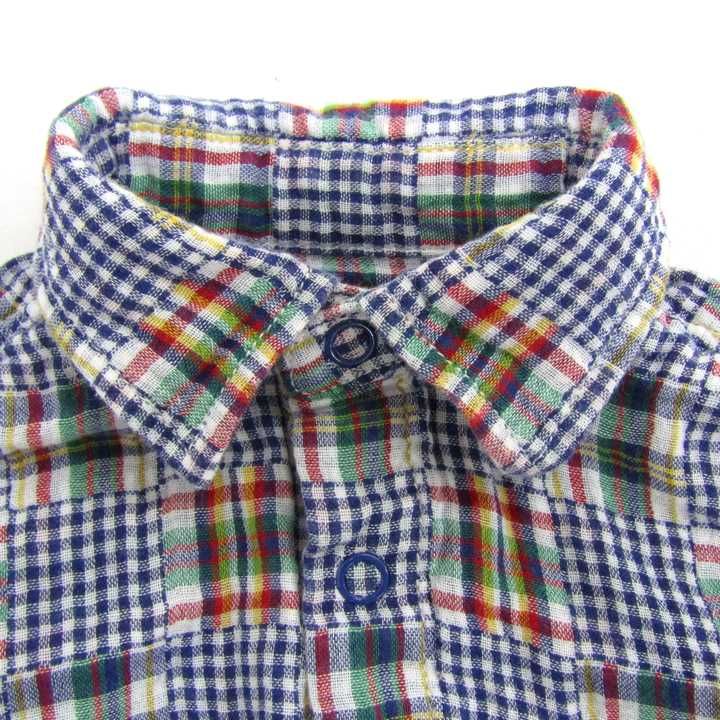 新品　ミキハウス　長袖　シャツ　チェック　100 ミキハウス 長袖シャツ トップス チェック柄 キッズ 男の子用 100