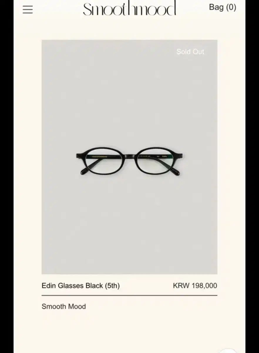 スムードムード エディン メガネ ブラック
