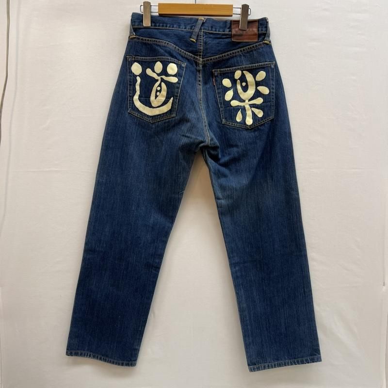 エヴィス 道楽 ペイント デニムパンツ メンズ 30インチ ISItems【USED