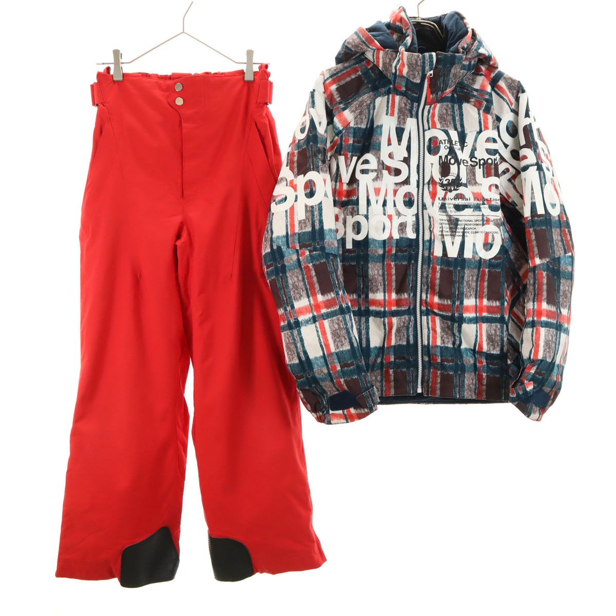 DESCENTE デサント 総柄 スキー ウェア 上下 セットアップ S ネイビー系 アソート メンズ 古着