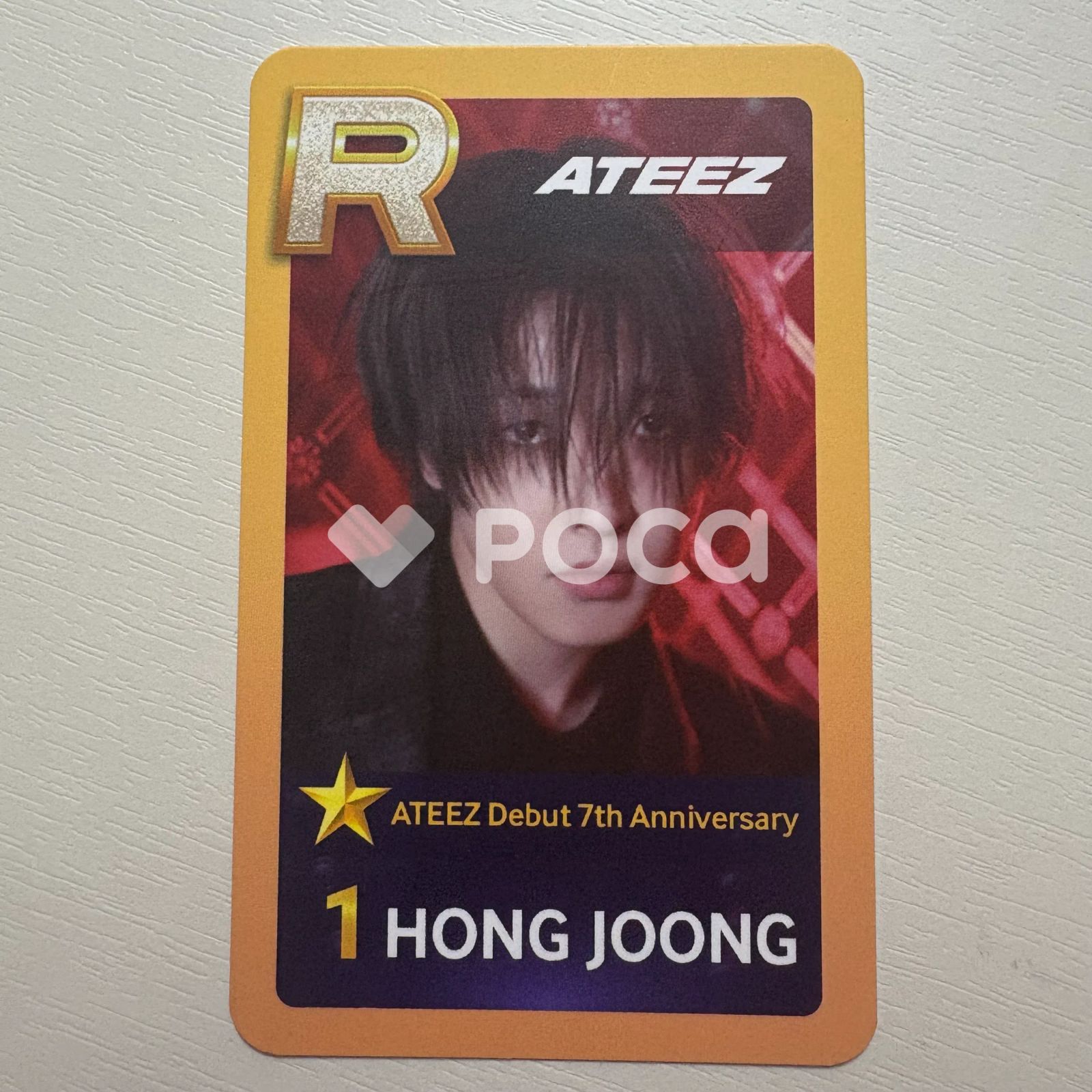 7周年記念Super Star Ateezトレカ　ホンジュン ATEEZ ホンジュン ATEEZ Debut 7th Anniversary [A TO Z : Anchor