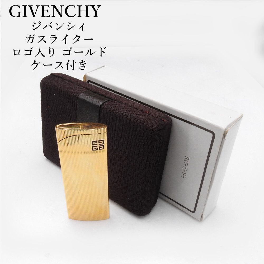【美品】ヴィンテージ ジバンシィ がま口ケース ロゴマークゴールド　箱付き 美品】ヴィンテージ ジバンシィ がま口ケース ロゴマークゴールド 箱