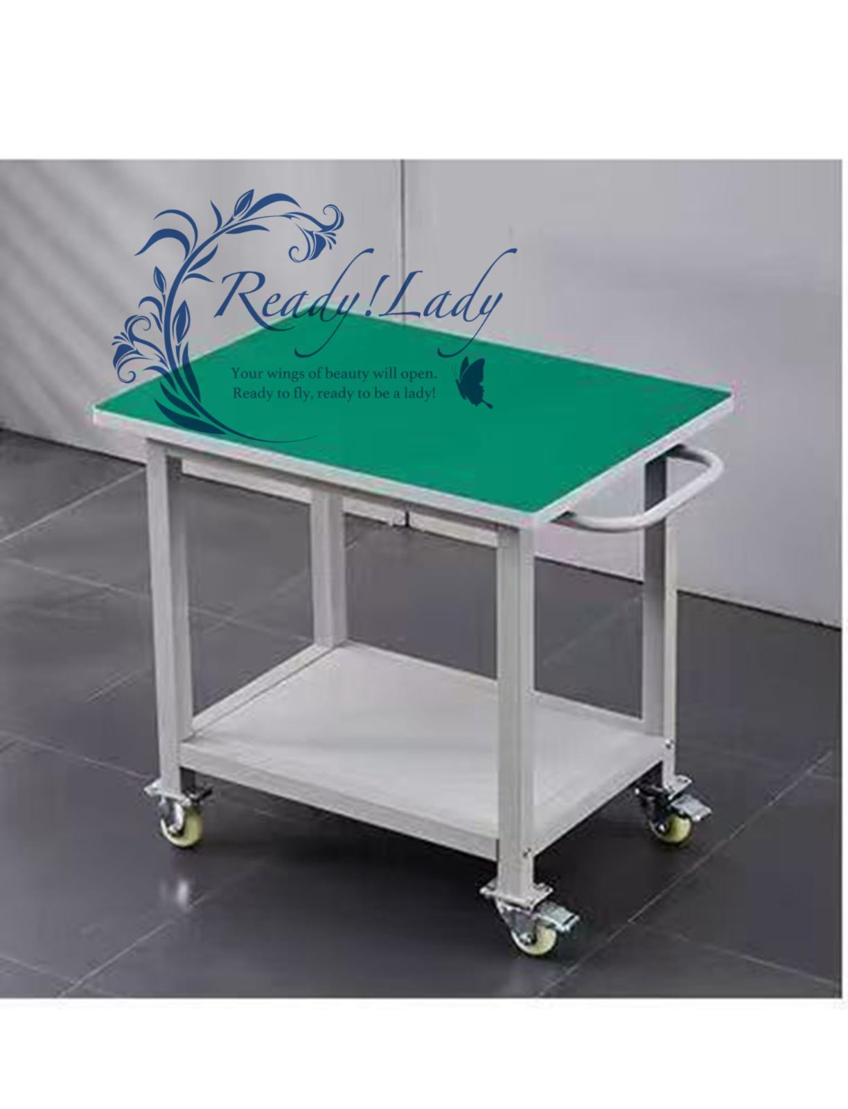 頑丈な車輪付き移動式作業台 ガレージ レストランに最適な 下部棚とロック付きキャスターを備えた移動式作業台 Type 1 60 x cm