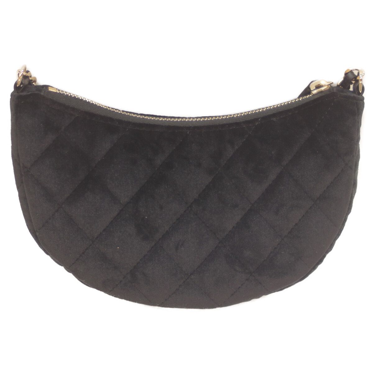 CHANEL シャネル 24年イヤーズギフト 黒 ベロア ハーフムーン チェン