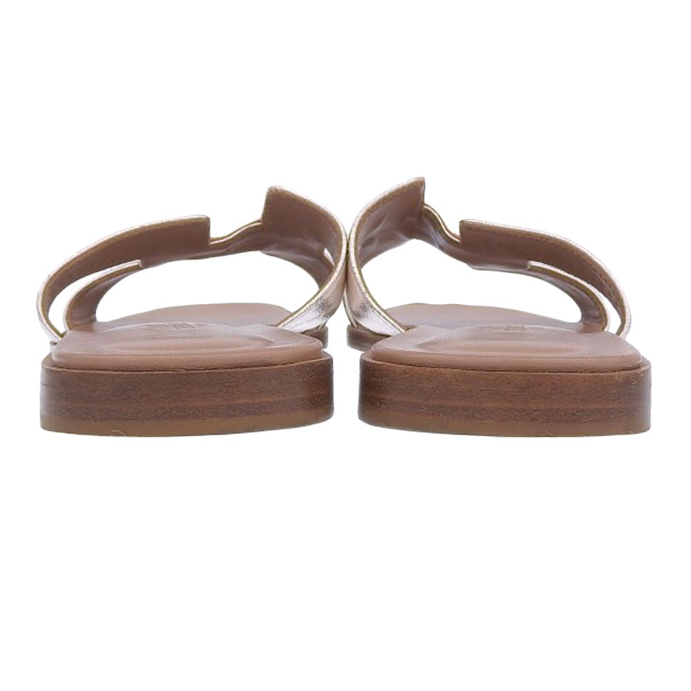 HERMES エルメス オラン レザー サンダル メタリック ピンクゴールド