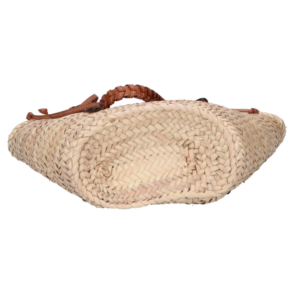 TOD'S トッズ 【新品同様】ラフィア/レザー バケットバッグ ミディアム