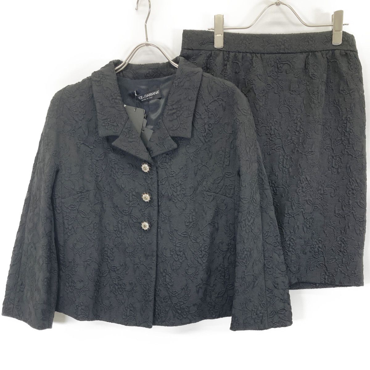 DOLCE GABBANA ドルチェアンドガッバーナ ﾌﾞﾗｯｸ ｾｯﾄｱｯﾌﾟ 42