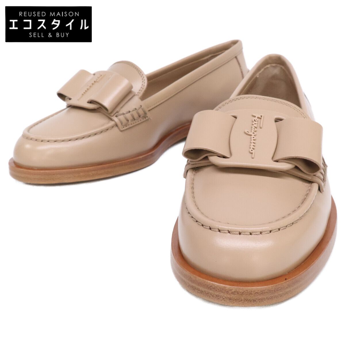 Salvatore Ferragamo サルヴァトーレフェラガモ 0750594 VIVALDO ヴァラリボン ローファー 4 1 2