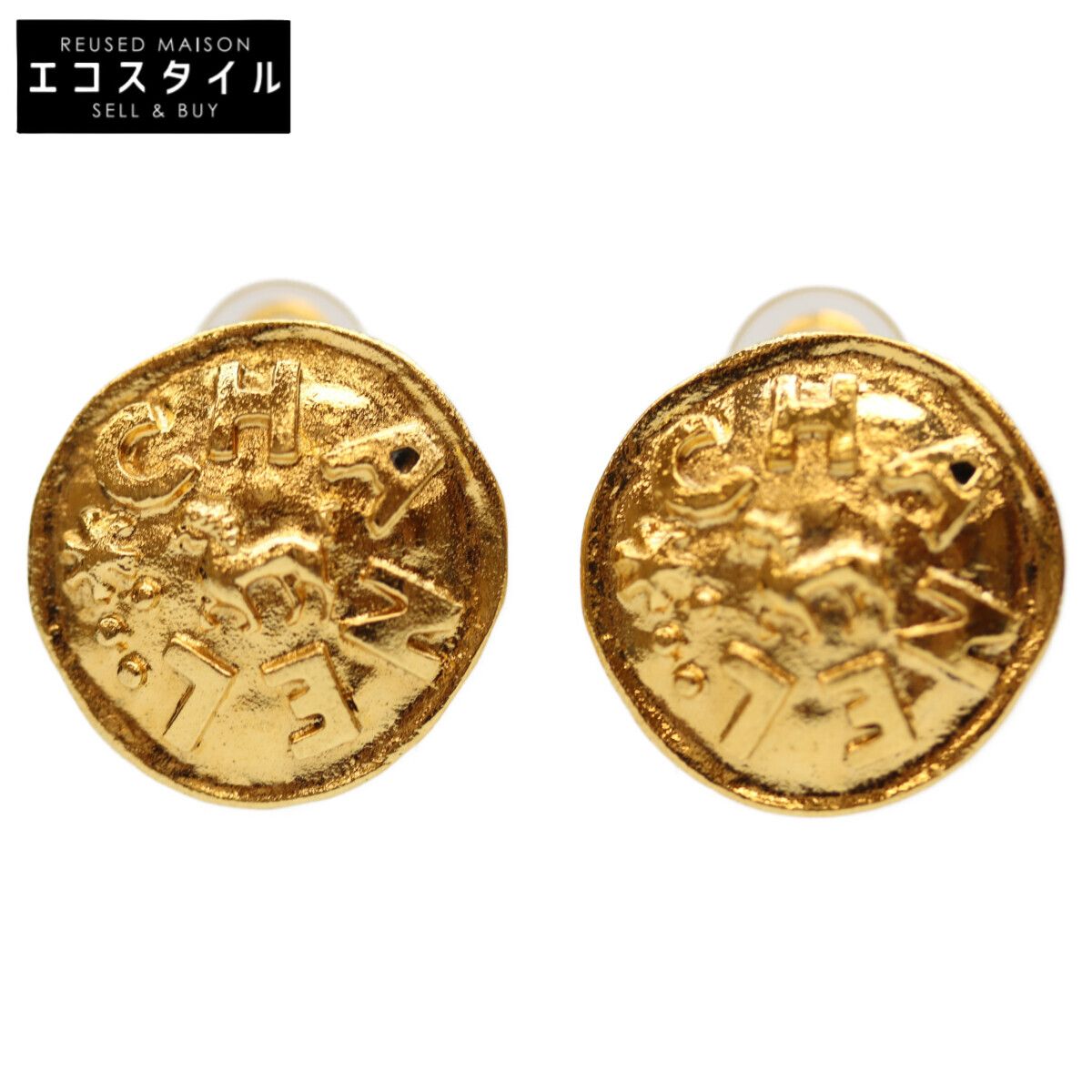 CHANEL シャネル 23 ｺﾞｰﾙﾄﾞ ﾗｲｵﾝ ﾗｳﾝﾄﾞﾛｺﾞ ｲﾔﾘﾝｸﾞ