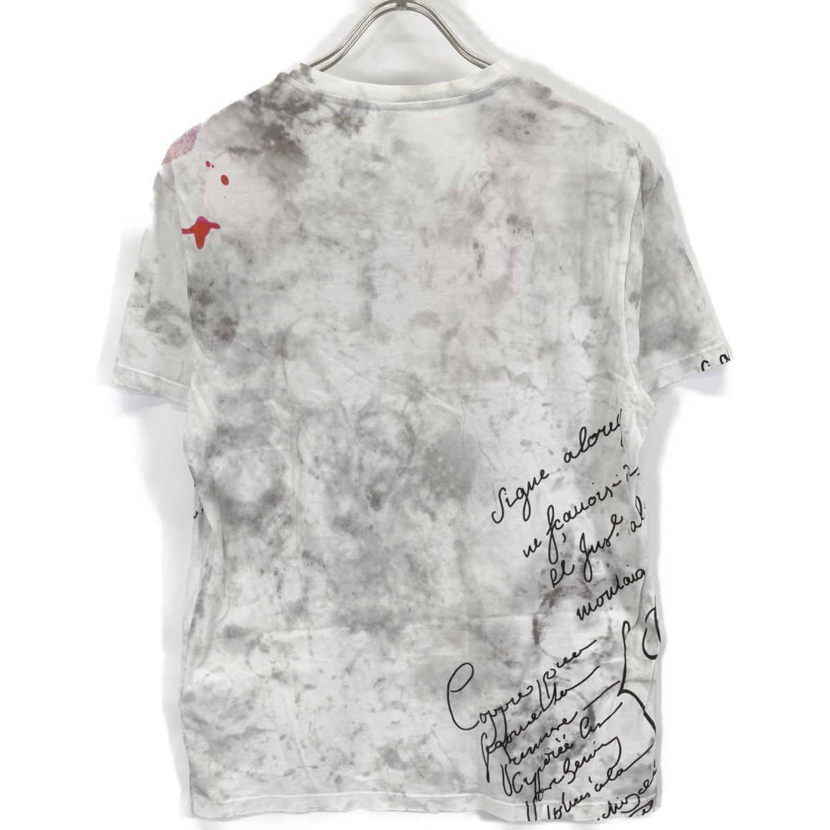 berluti ベルルッティ ﾎﾜｲﾄ×ﾚｯﾄﾞ R17JRS46JAEC ｶﾘｸﾞﾗﾌｨ ﾌﾟﾘﾝﾄｶｯﾄｿｰ XS