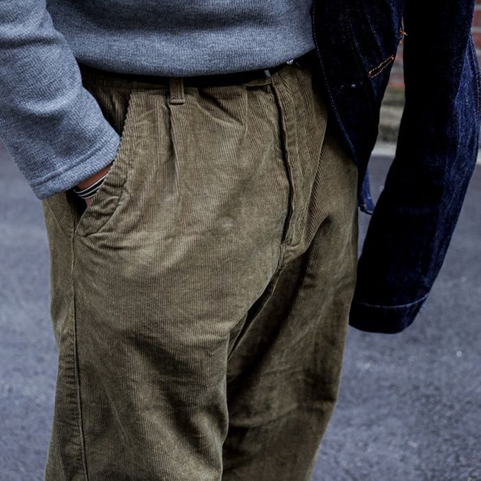 THE UNION】CORDUROY BIG PANTS オリーブ Lサイズ 新品未使用 - メルカリ