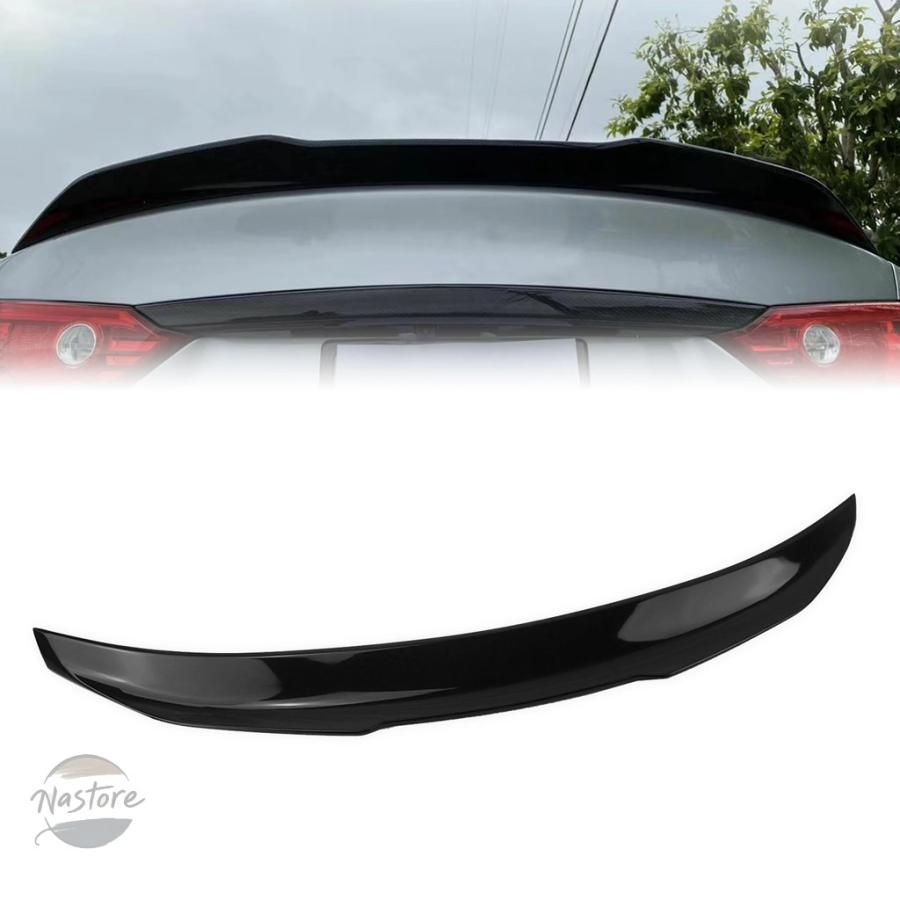 q 50 リア スポイラー リップ インフィニティ jdmスタイル 2014 2025 グロスブラック カーボンルック psm