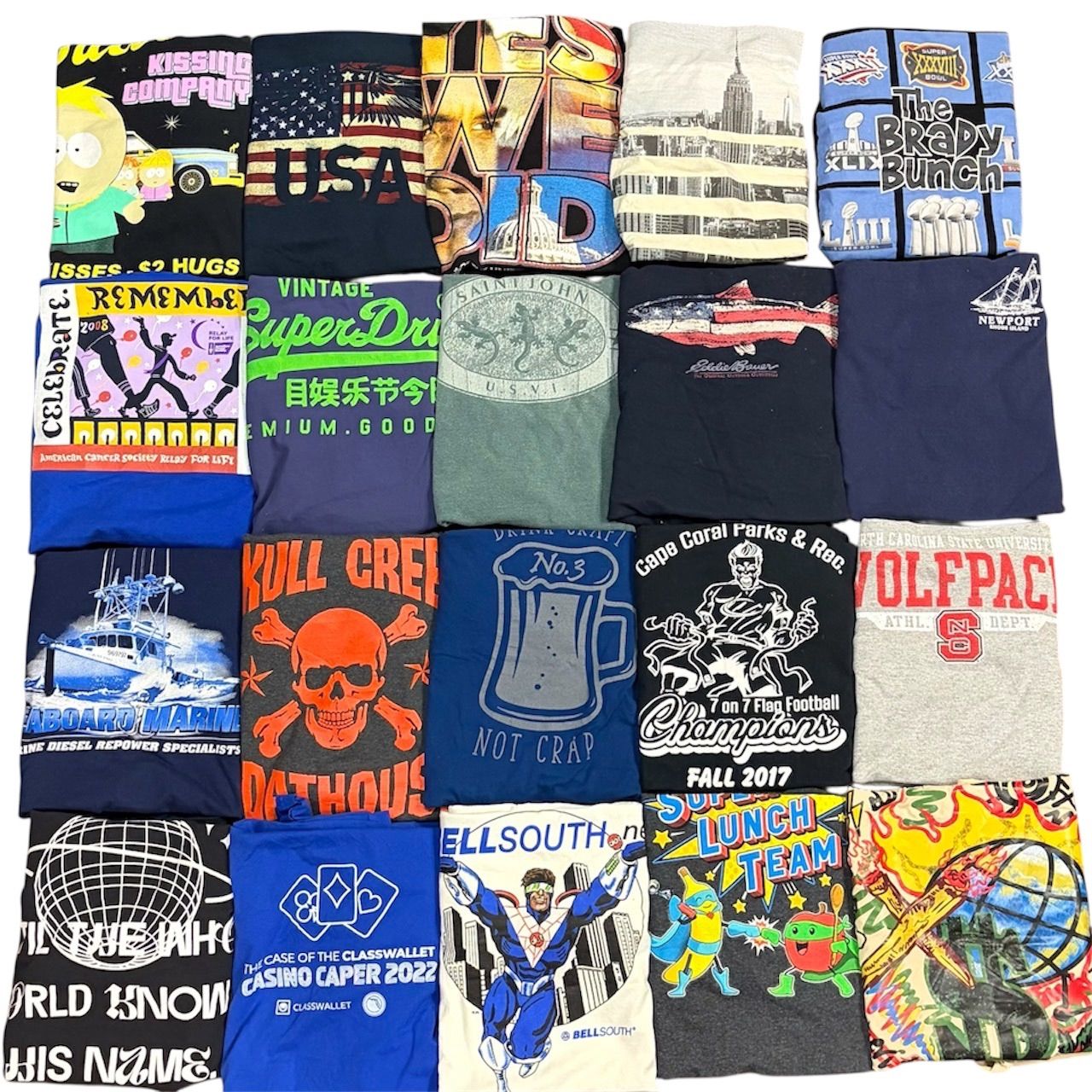 【洗濯済み】US古着 メンズ Tシャツ まとめ売り 古着卸100枚SizeMix 全品クリーニング済み‼️✨】US古着 Tシャツ 5枚 まとめ売り セット XL