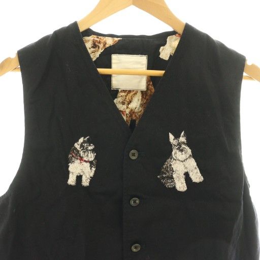 【匿名配送】カールヘルム Karl Helmut ニットベスト ジレ刺繍ロゴ　L カールヘルム Karl Helmut ニットベスト ジレ刺繍ロゴ ジップアップ