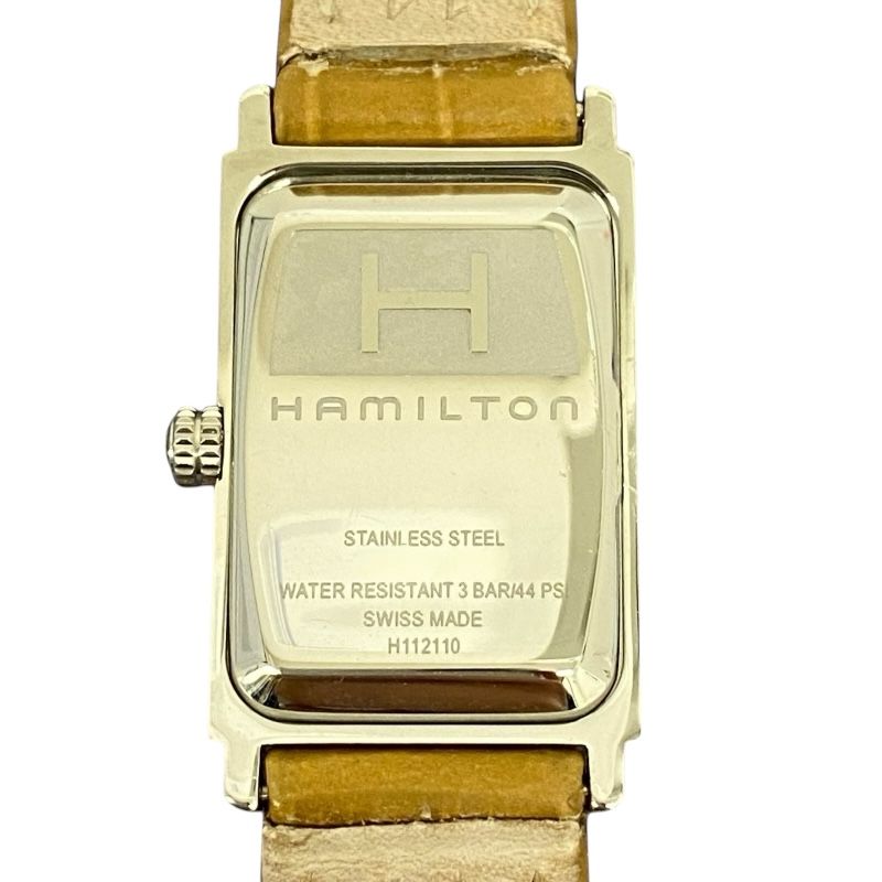 ハミルトン アメリカンクラシック H 112110 ブラウン レザー レディース 腕時計