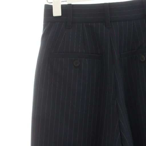  カデュネ CADUNE パンツ スラックス ワイドパンツ ストライプ柄 34 紺 ネイビー AN 46 その他 パンツ
