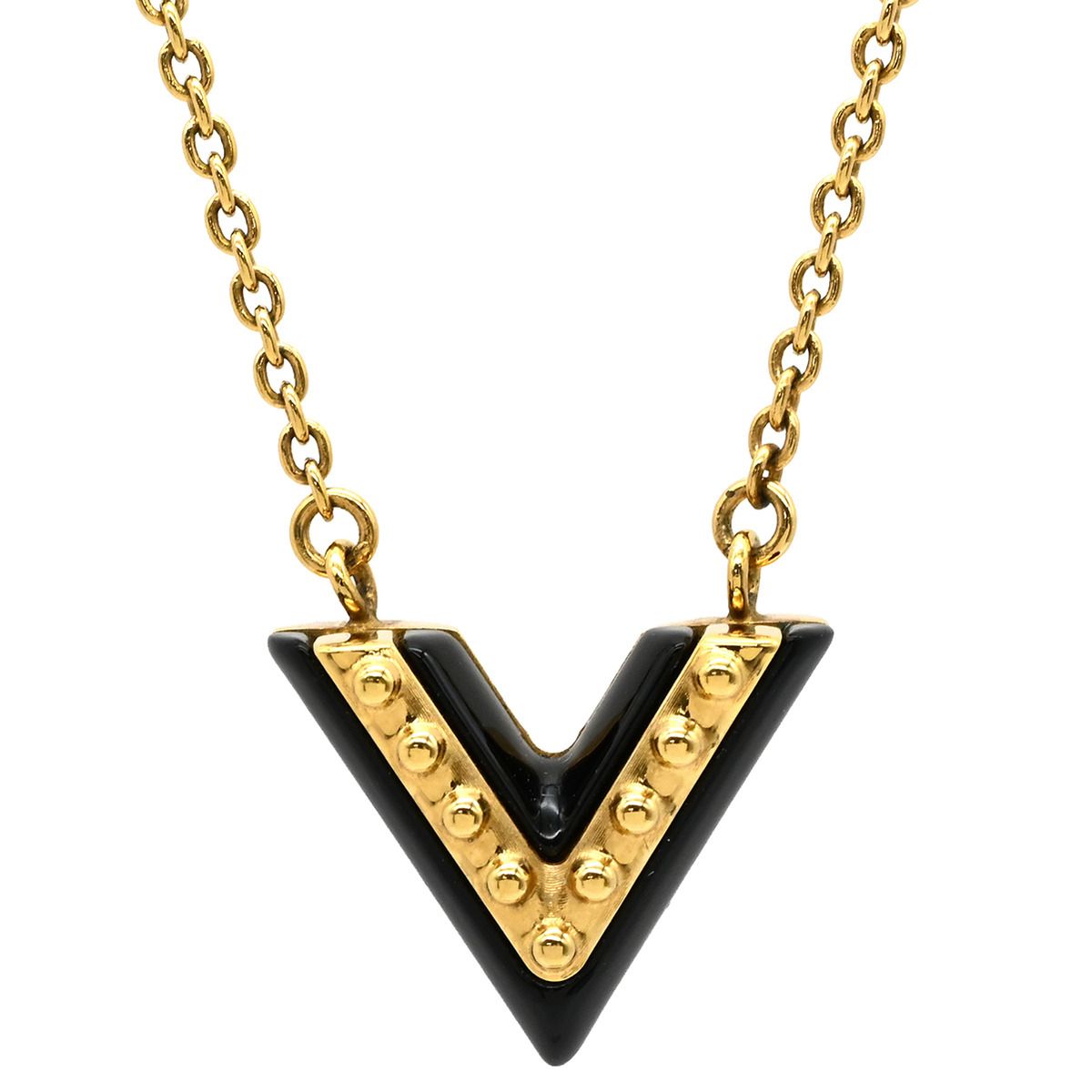 ルイヴィトン LOUIS VUITTON ネックレス エセンシャルV GP ゴールド 