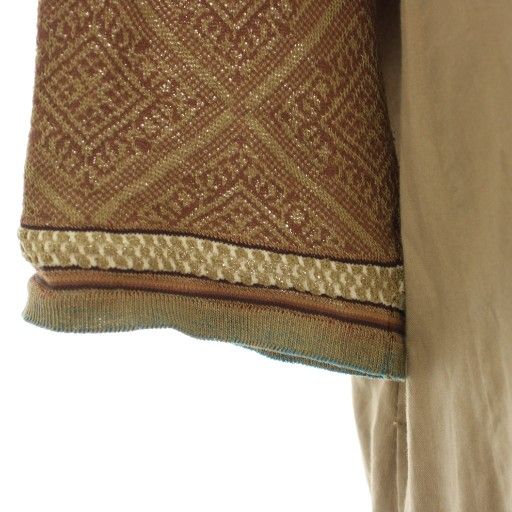 フーガ FUGA ワンピース ロング オープンカラー 七分袖 刺繍 花柄  