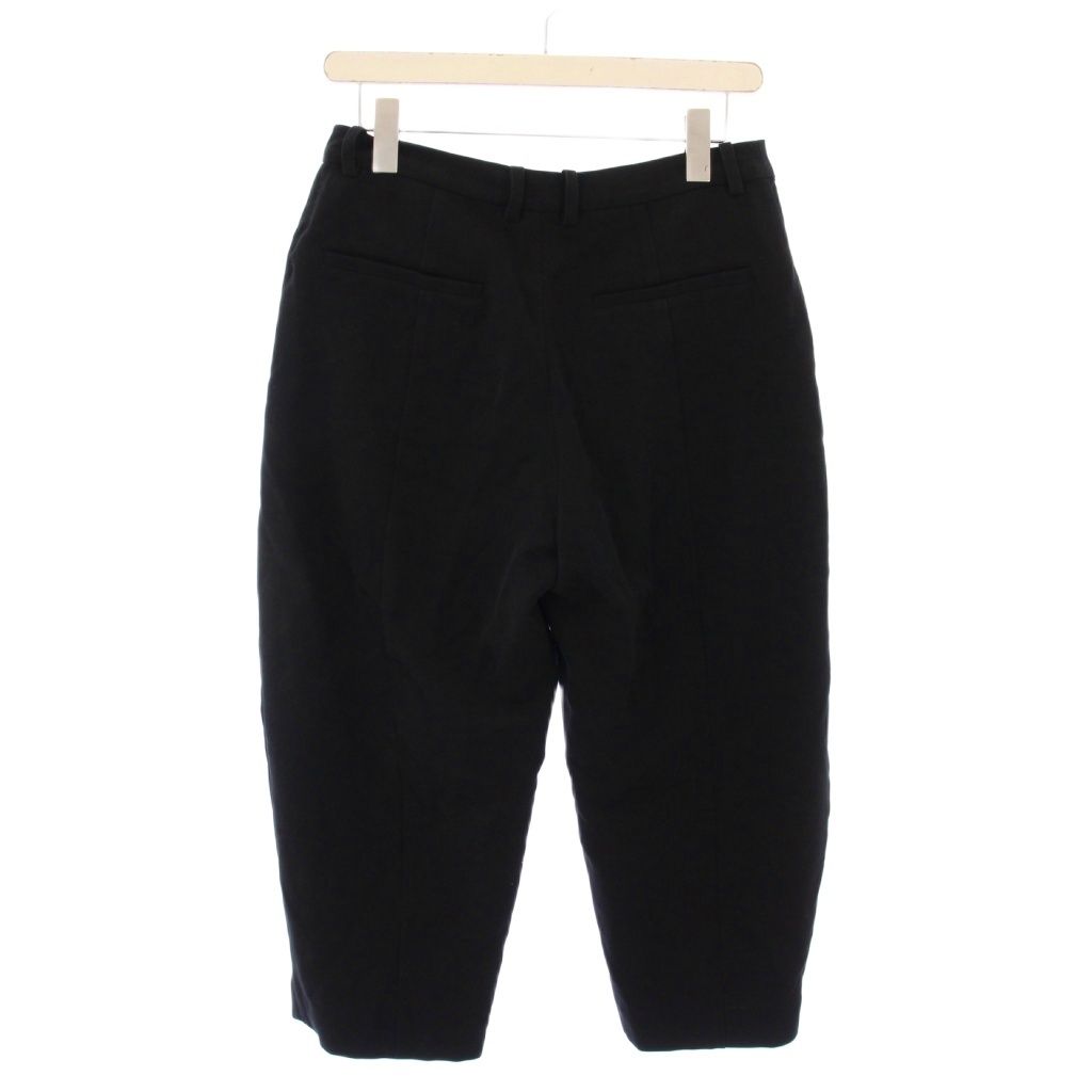 エヴァムエヴァ evam eva スラックスパンツ ジップフライ ワンカラー 無地 ストレッチ 1 黒 ブラック BB