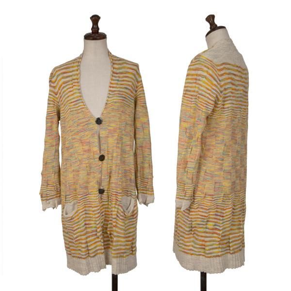 エムアンドキョウコM.&KYOKO ウールコットンボーダージャガードロング