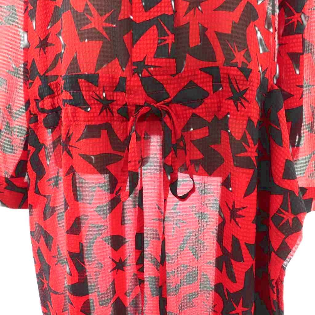 ジルサンダー JIL SANDER ネイビー NAVY 総柄ワンピース ロング 長袖  