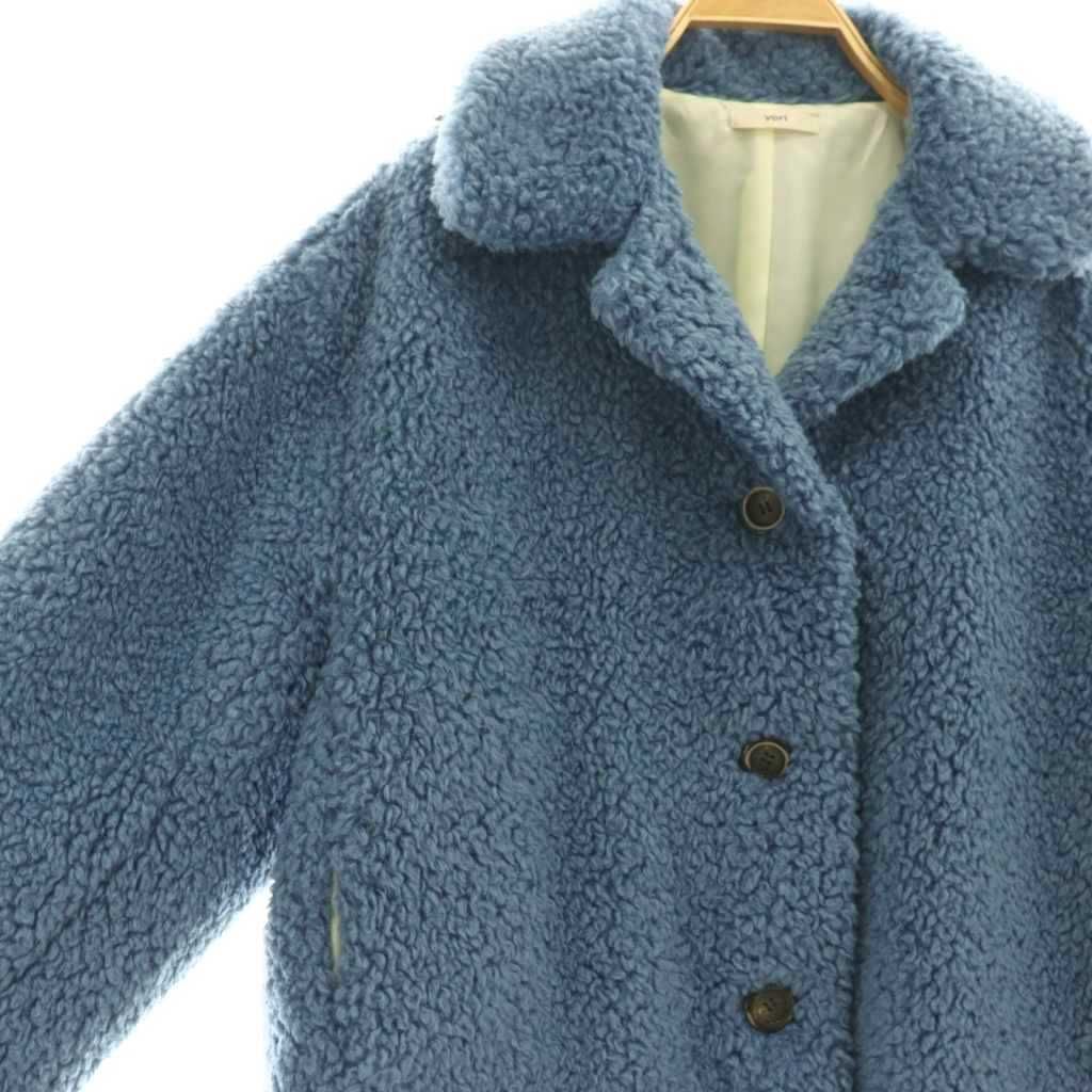 ヨリ yori 24AW スイートボアショートコート アウター F ブルー /DF