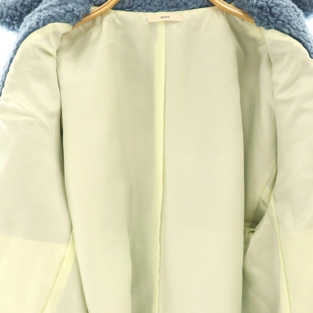 ヨリ yori 24AW スイートボアショートコート アウター F ブルー /DF