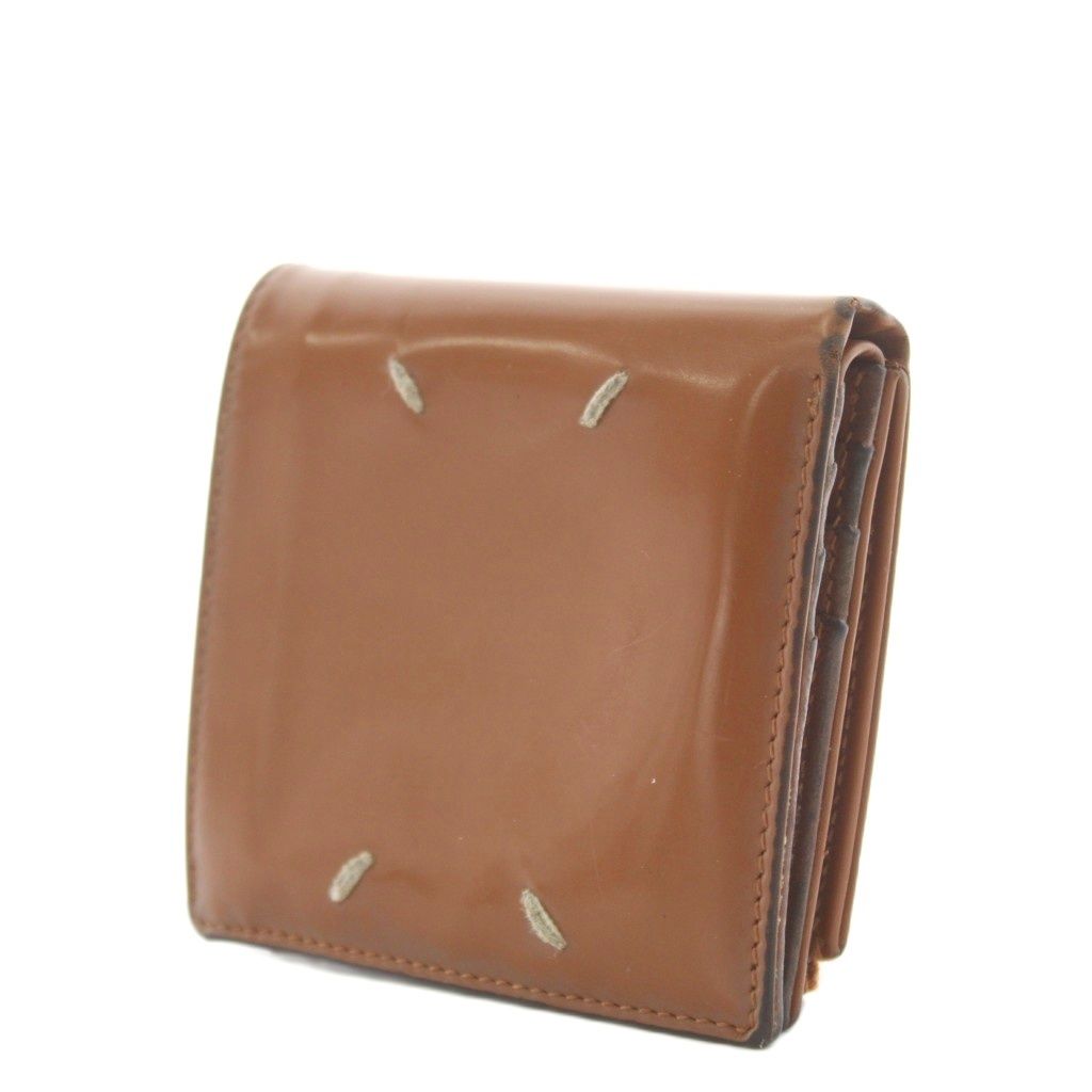 Maison Margiela ブラウンレザー二つ折り財布 メゾンマルジェラ 11 Maison Margiela 11 二つ折り財布 小銭入れ