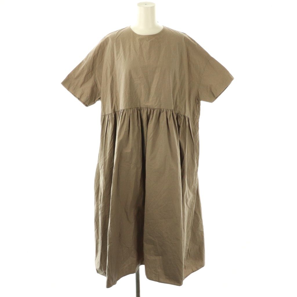 オオカミとフクロウ フクロウと三拍子のブーケ 5分袖ワンピース ロング