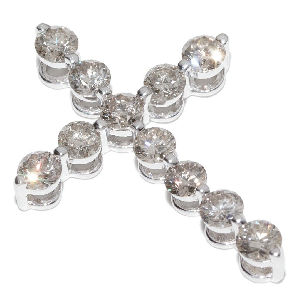 ペンダントトップ Pt900 ライトブラウンダイヤ1.00ct クロス - メルカリ