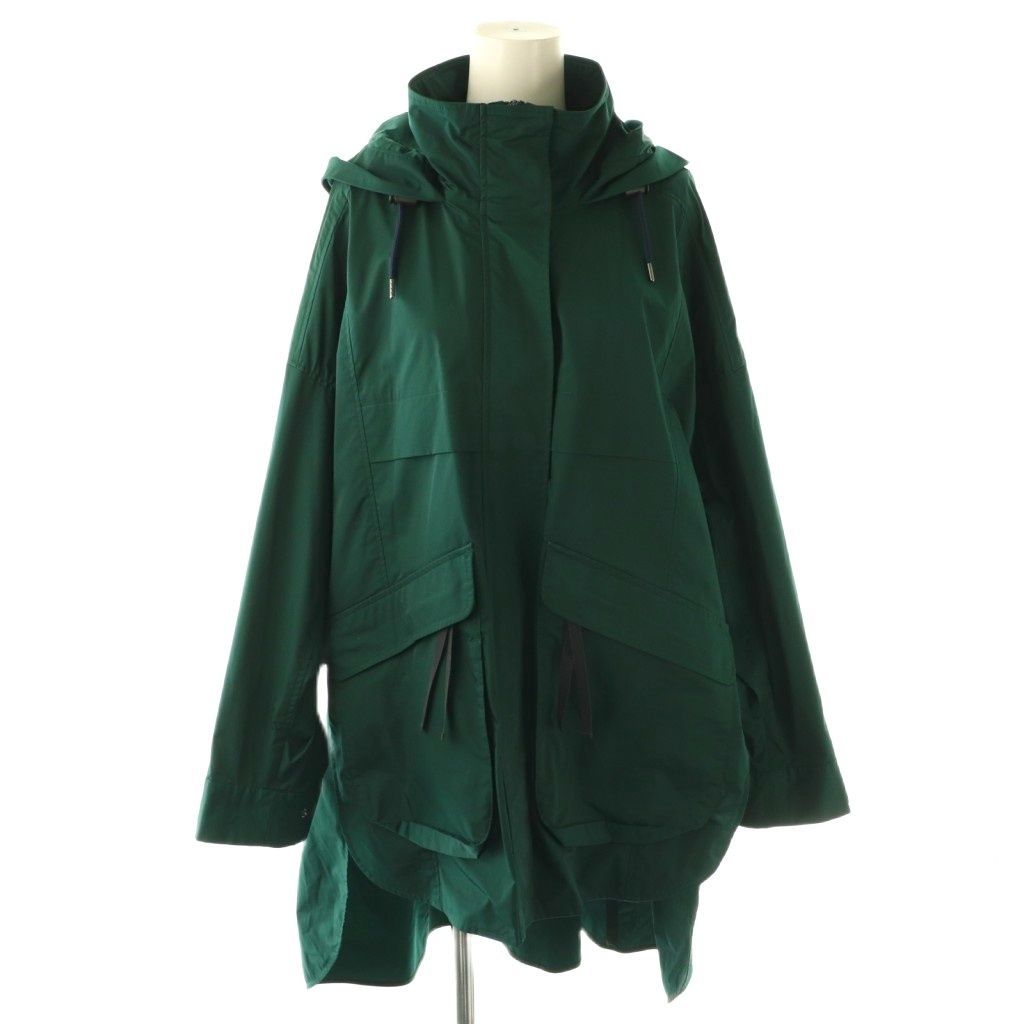 エンフォルド ENFOLD ストレッチタフタフーディブルゾン マウンテンパーカー 36 ダークグリーン ES OS