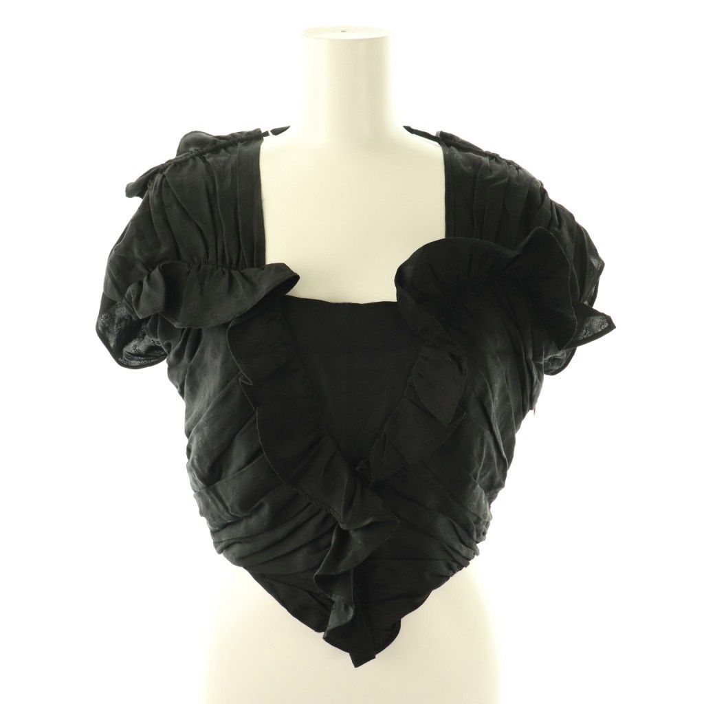 フェティコ FETICO 23年 PAISLEY TOP トップス ブラウス 1 ブラック ES OS