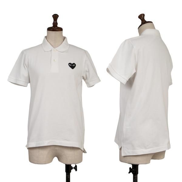 美品！ PLAY COMME des GARCONS ポロシャツ　ハートワッペン プレイ コムデギャルソンPLAY COMME des GARCONS ハートワッペン鹿の子