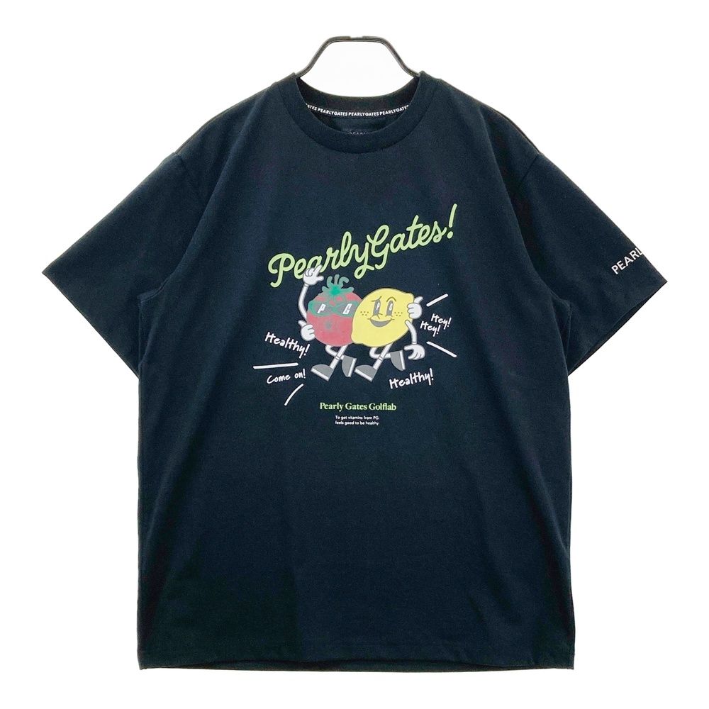 サイズ 6 PEARLY GATES パーリーゲイツ モデル 半袖Tシャツ ブラック系 ゴルフウェア メンズ ストスト
