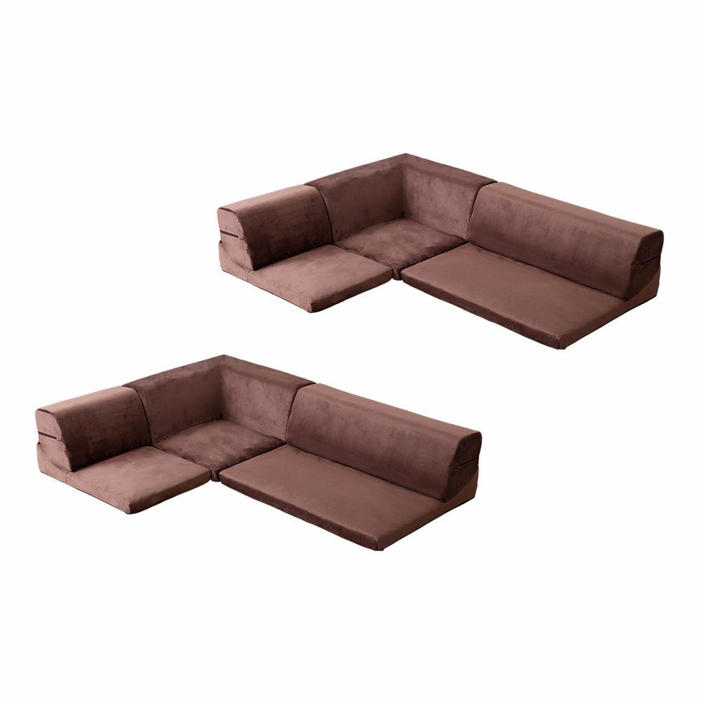 フロアソファ 3人掛け ロータイプ 起毛素材 日本製 同色 Luculia ルクリア SH 07 LCL 2 SET BR ブラウン